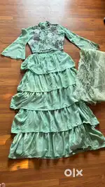 Sage Green Ruffled Skirt and Top