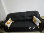 Black 5 seater sofa set