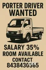 Porter Driver Wanted for TATA Ace