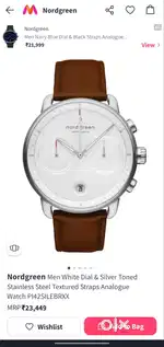 Nordgreen Pioneer Analog Watch White Dial & Silver Toned Stainless