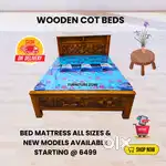 Furniture Zone - Elegant Wooden Cot Bed with Comfort Mattress