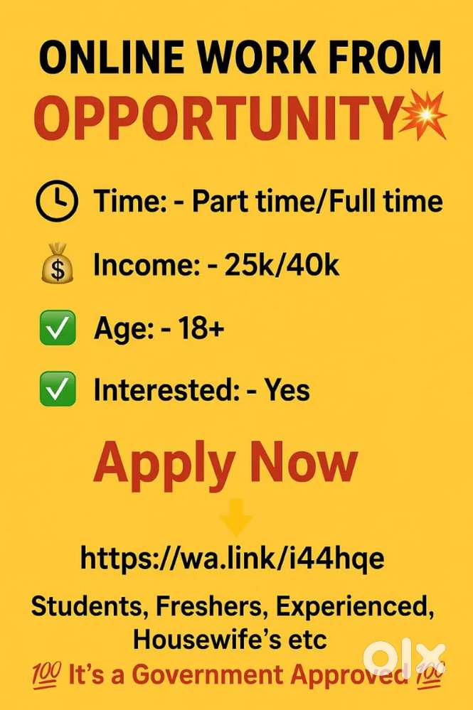 WORK FROM HOME FOR STUDENTS,, HOUSEWIFE,JOB PERSON