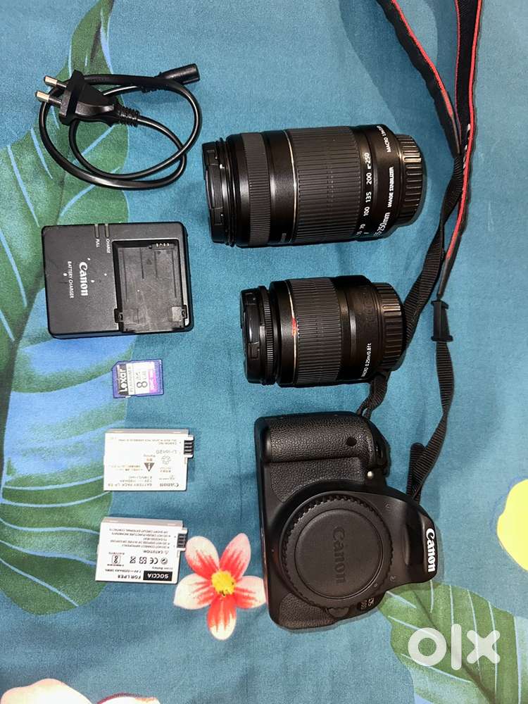 Canon 700d with 2 lenses , 18-55mm lens + 55-200mm lens
