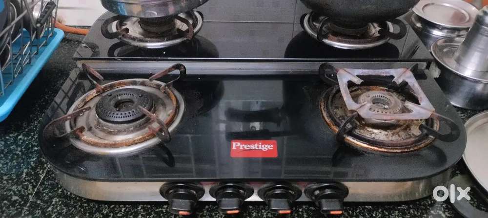 Gas stove glass top