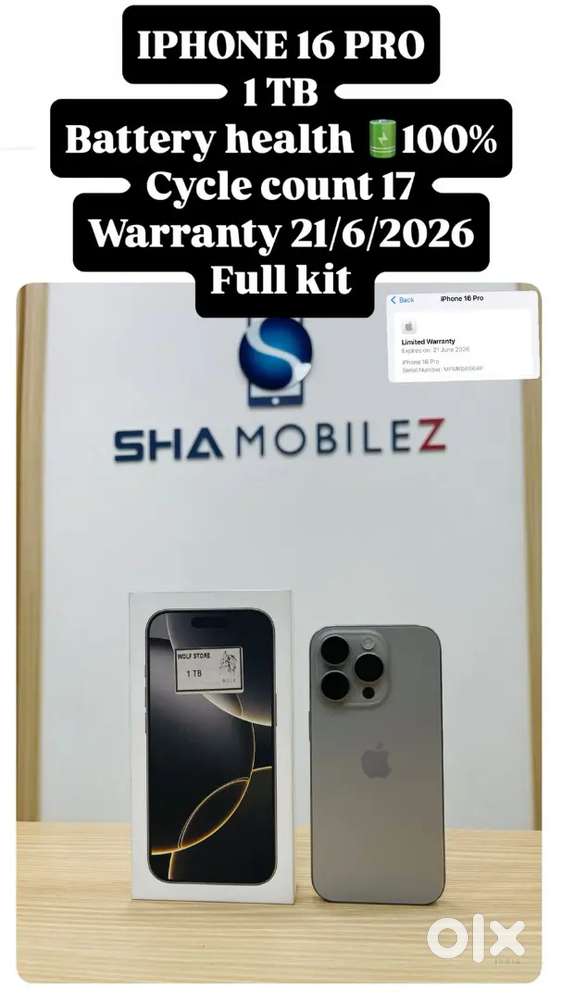16 PRO 1 TB  JUST 2 MONTH OLD @ 120K