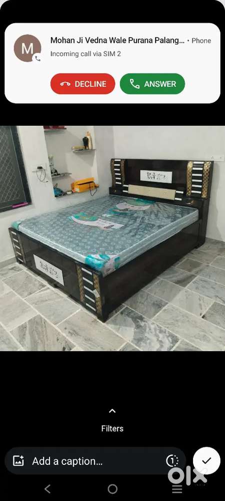 Double bed aur sofa