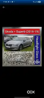 Skoda headlights glass