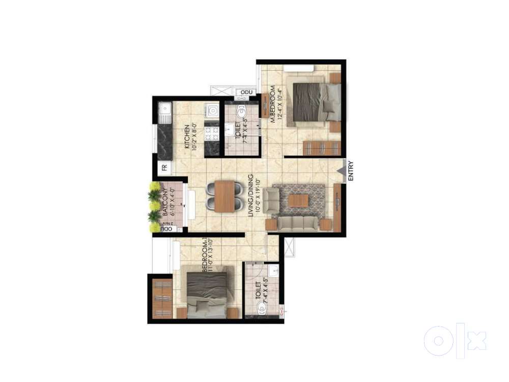 Configurations 1, 2, 2.5, 3 BHK Apartments 577.00 sq.ft. - 1162.00 sq.