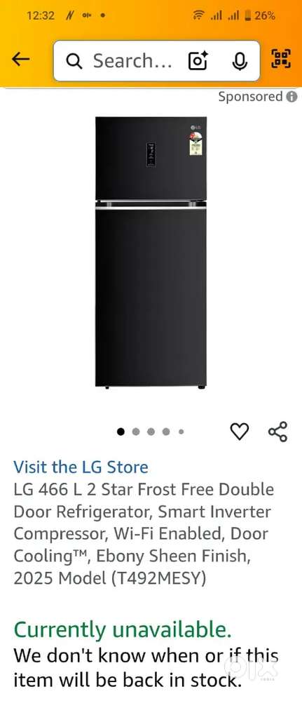 466 ltr New Fridge