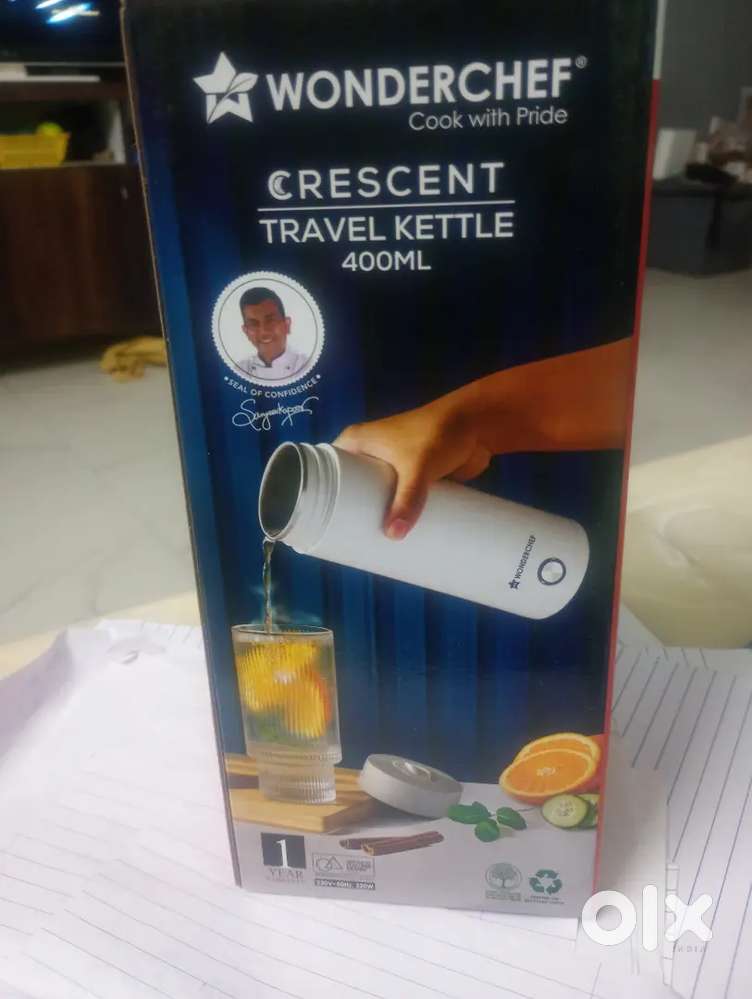 Electric Travel Kettle 400ml from Wonderchef. Brand new, unused.