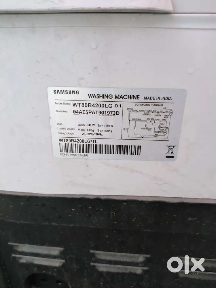 Samsung Semi Automatic Washing Machine Model-WT80R4200LG 01