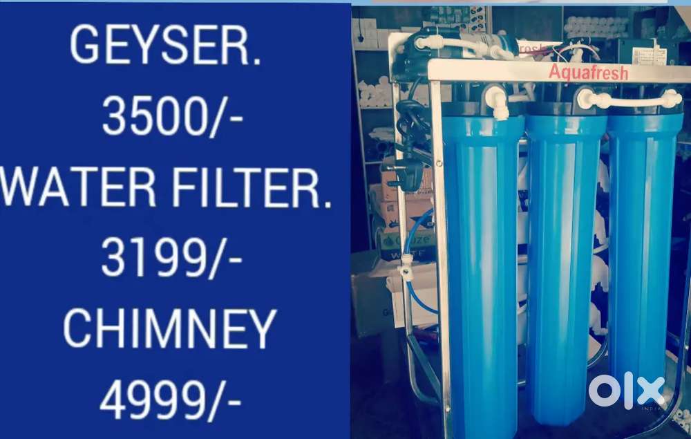 GEYSER, AQUA FRESH WATER FILLTER PURIFIER RO, CHIMNEY, REPAIR SALE