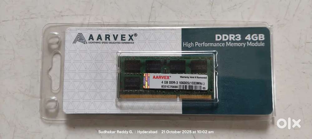 DDR3 4GB RAM (AARVEX)