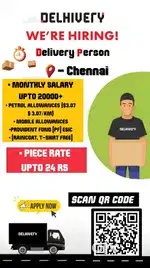 Delhivery Courier. Need Delivery Person

Location: All over Chennai
