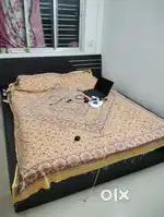 King size bed made of engineered wood with karlon.