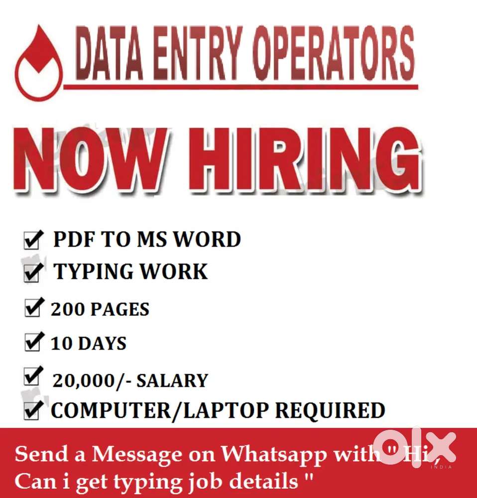 Data Entry ( E- Book Typing Project)