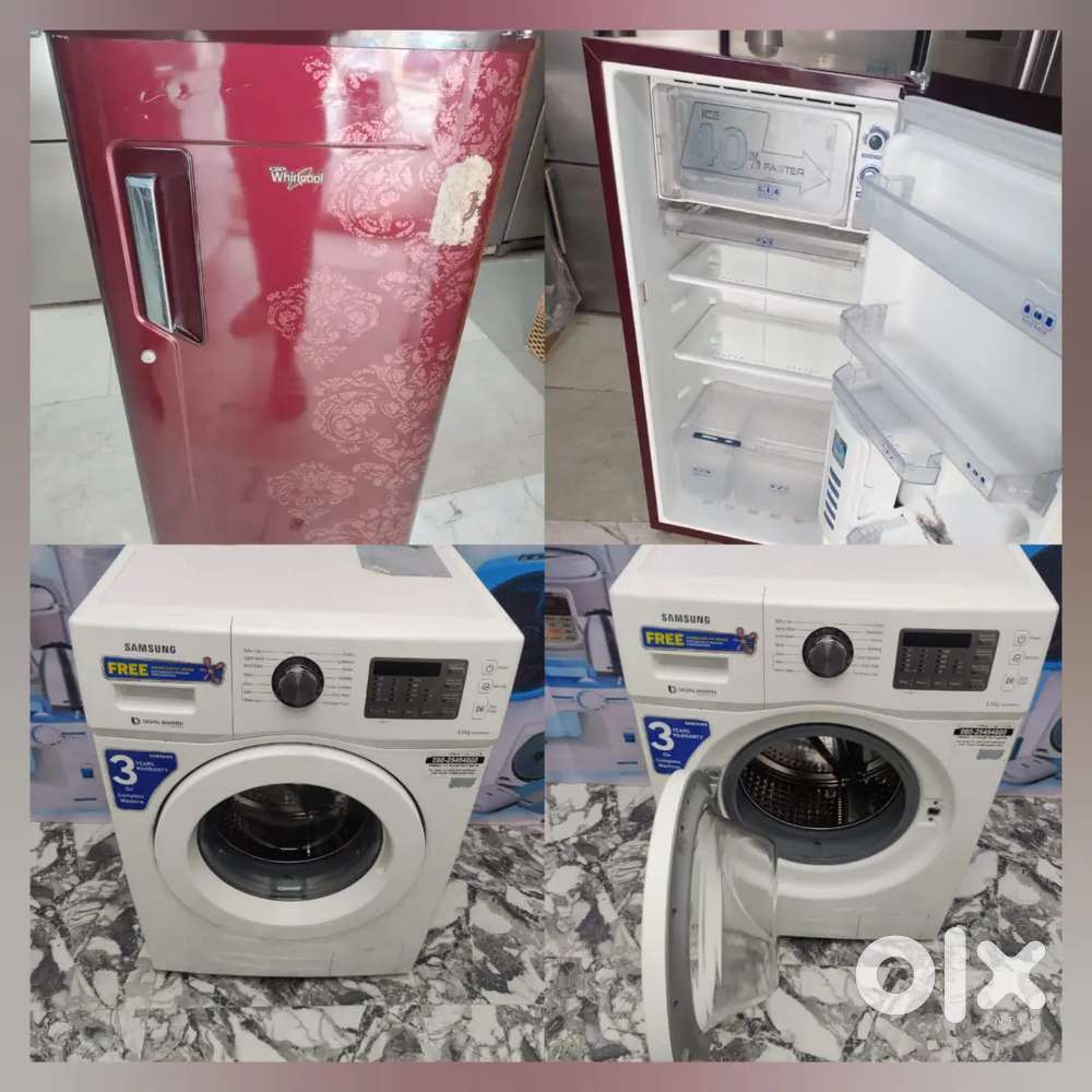 I'd888 whirlpool refrigerator & samsung inverter model washing machine