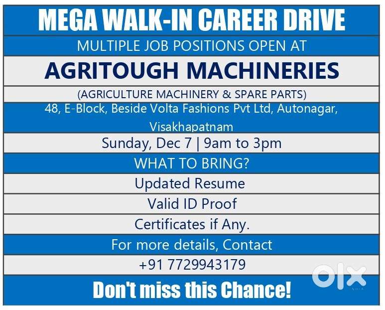 Data Entry & Back Office Executive (Agriculture Machinery)