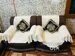 5seater sofa with glass table