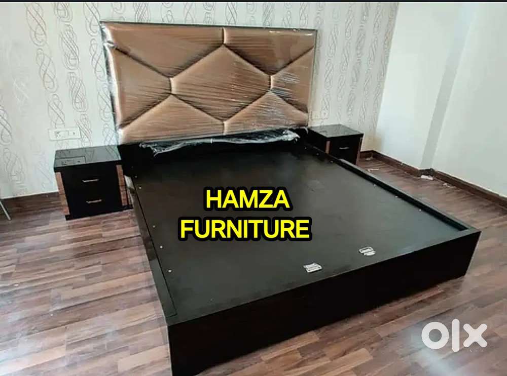 HAMZA FURNITURE NEW DESIGNER PARTICLE WOOD KING SIZE DOUBLE BED 6BY6
