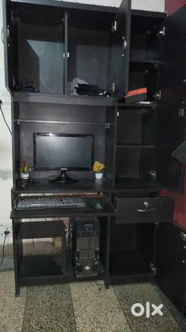 Computer table cum cupboard