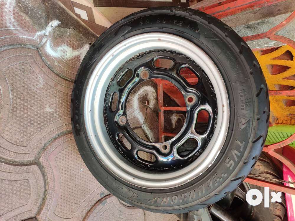 Activa brand new back tire with modified rim