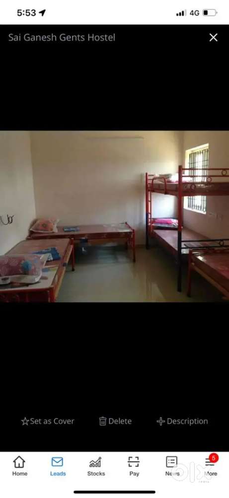 Sharing basis AC& NON room for rent in Velachery rent 4750