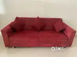 Wine-red Sofa 3-seater