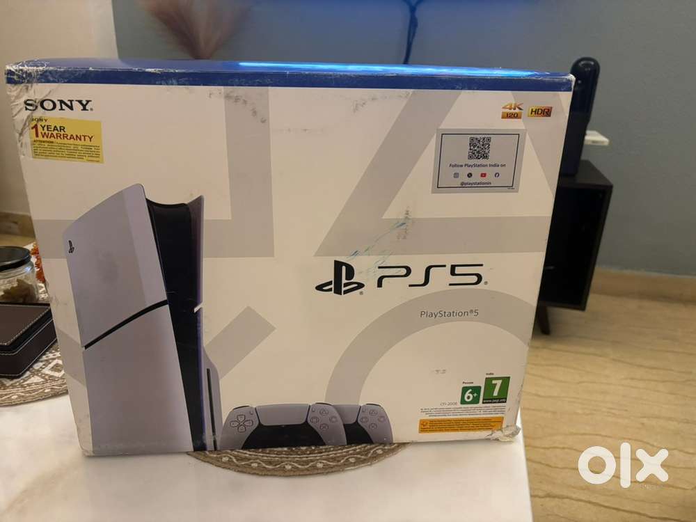 Playstation 5 with two controllers