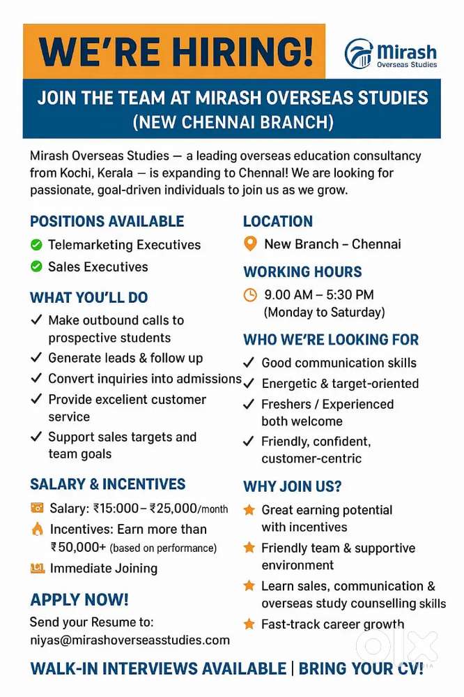 We are hiring telemarketing executives and sales executives