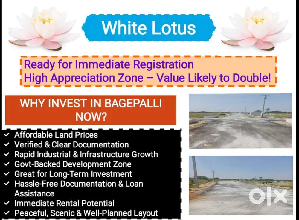 Commercial and residential plot for sale and bagepally location