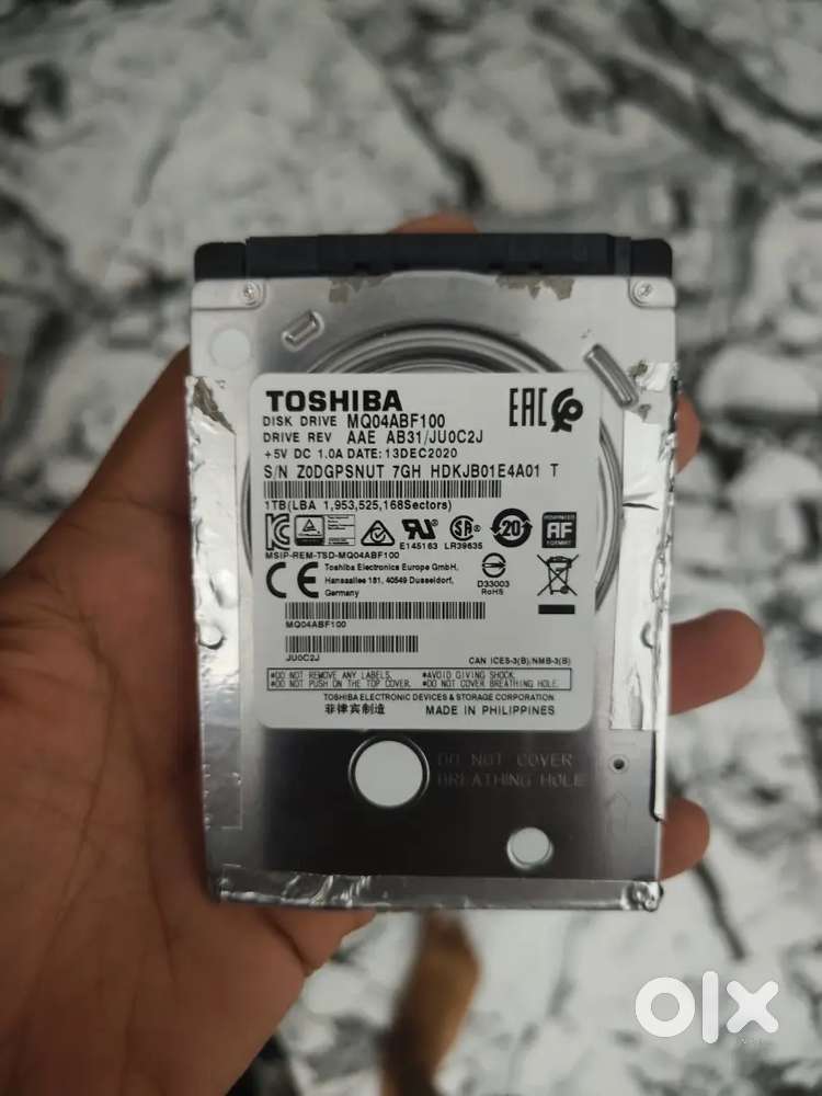 1 TB hardisk Toshiba