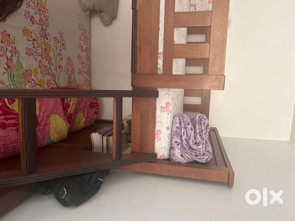 Excellent Solid wood bunk bed with storage original Pepperfry bed.