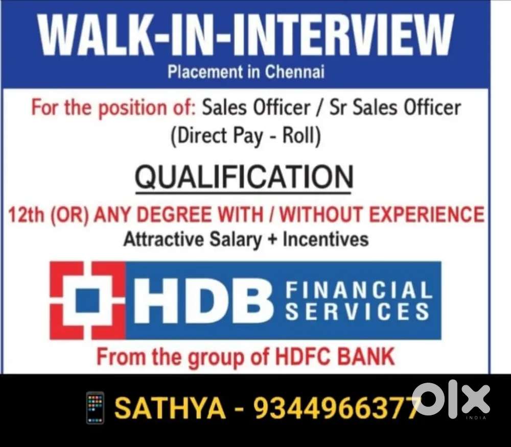 HDBFS,MALE, FEMALE ,TELLING CALLING , MARKETING SALES