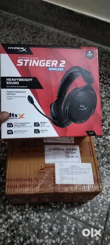 HyperX Cloud Stinger 2 Wireless Over Ear Gaming Headset, Black