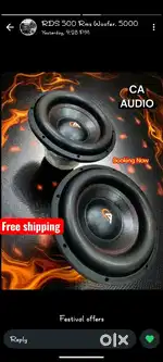 Ca woofer 500 RMS  . , sony amp. 1000w
