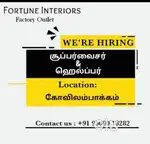 Looking for supervisors and helpers in factory works