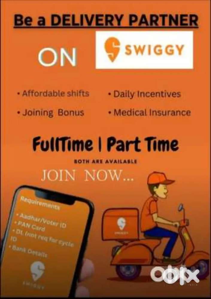 Kochi swiggy food and grocery delivery job