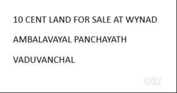 10 cent land in wynad-Ambalavayal-vaduvanchal