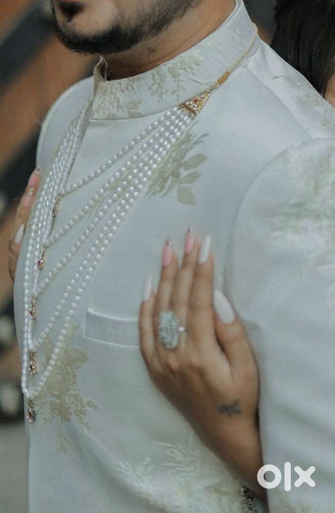wedding Sherwani white colour