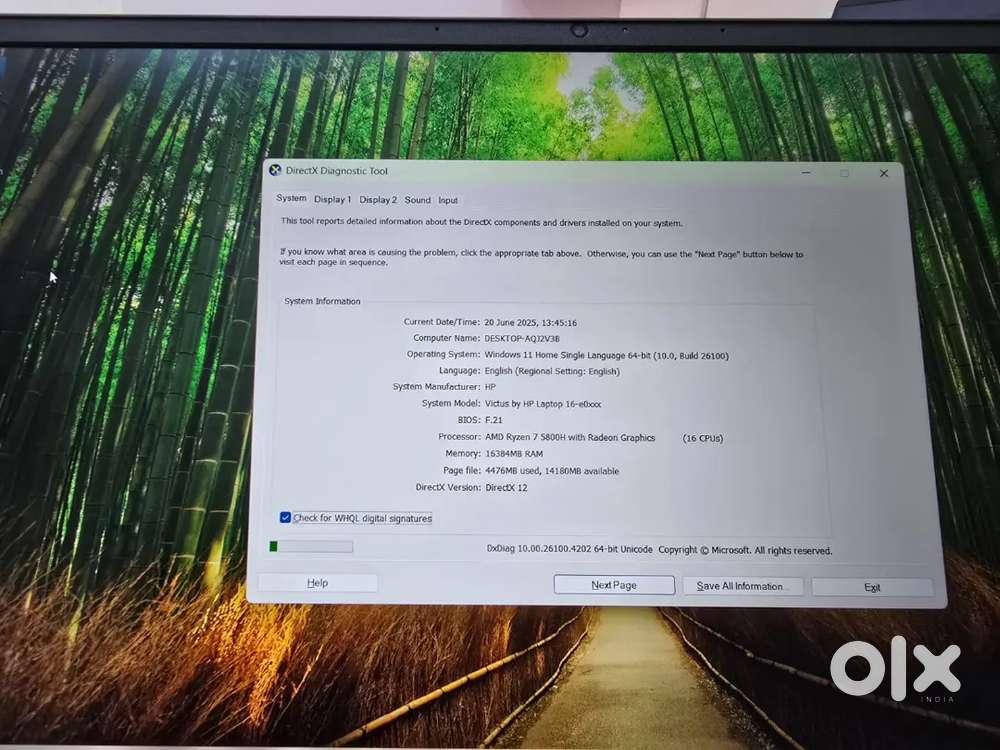 HP Victus AMD Ryzen 7 5800H