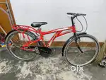 Bicycles cycles in red