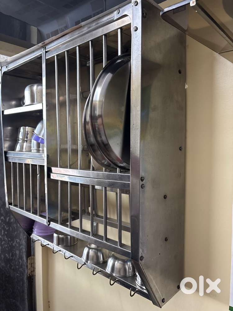 SS bartan stand , Kitchen Utensils stand