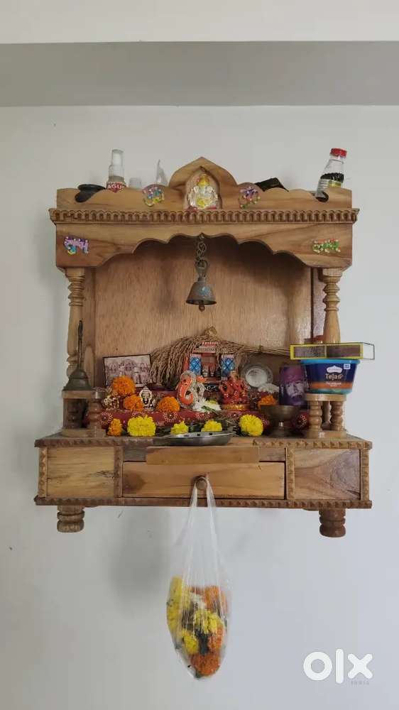 Wooden Wall-Mounted Mandir for Sale