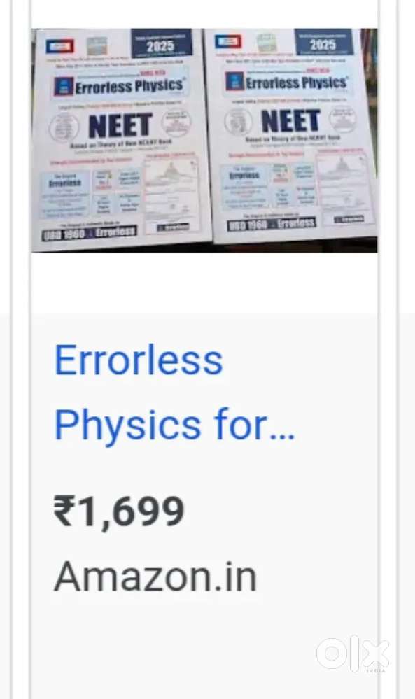 Errorless physics neet 2026 edition