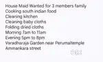 House Maid wanted