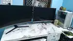 Cpu with 2 32inch curved display Monitor