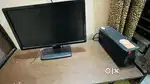 dell intel core i3 computer with wooden table and F&D 2.1 speakers