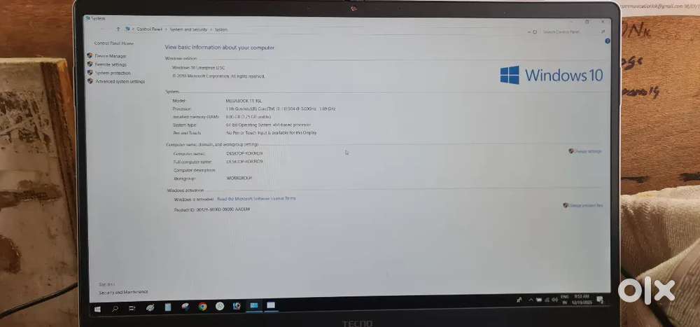 Laptop sale new condition Tecno company