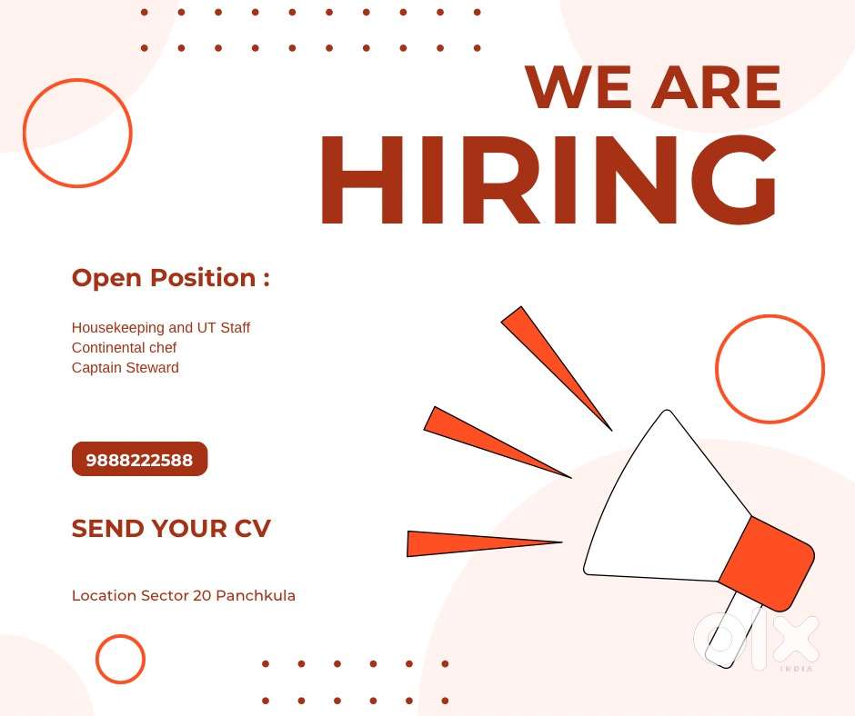 Continental chef , Helper, Housekeeping+UT, Captain ,Stewrd